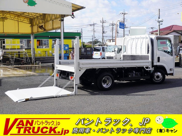 エルフ 3.0 ハイキャブ セミロング フラットロー ディーセル バイク運搬車 パワーゲ...