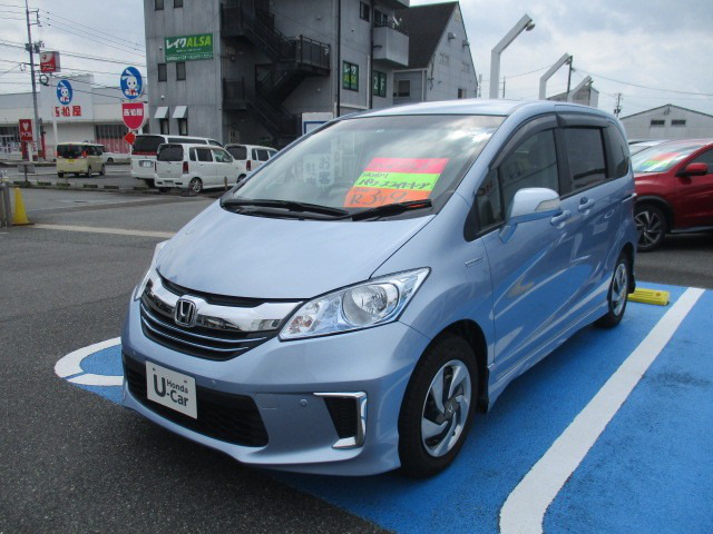 中古車 ホンダ フリードハイブリッド 1 5 ジャストセレクション 21 000km ブルー 広島県 150万円 中古車情報 中古車 検索なら 車選び Com