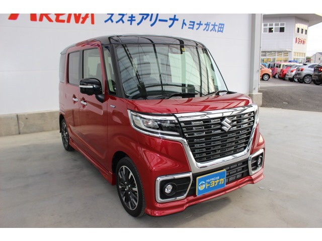 中古車 スズキ スペーシアカスタム ハイブリッド Hybrid Xsターボ 全方位モニター用カメラpkg Ledライト の中古車詳細 3 000km フェニックスレッドpブラックツートン 群馬県 159 8万円 中古車情報 中古車検索なら 車選びドットコム 車 選び Com