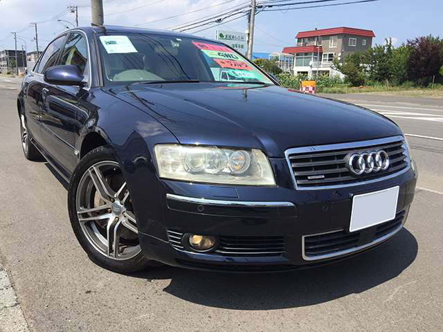 中古車 アウディ A8 L 4.2 クワトロ 4WD エアサス サンルーフ 純正ナビ 本革 の中古車詳細 (145,000km, ダークブルー,  北海道, 59.5万円) | 中古車情報・中古車検索なら【車選びドットコム（車選び.com）】