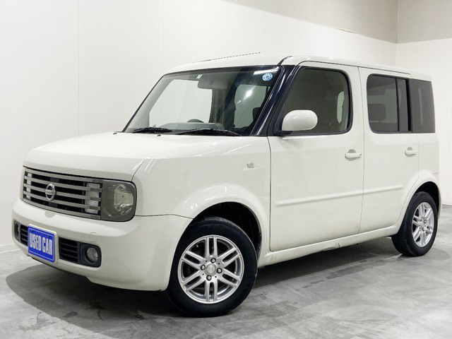 中古車 日産 キューブ 1 4 14s Four 4wd フォグライト スマートキー 社外メモリナビ の中古車詳細 114 000km ホワイト 北海道 14 8万円 中古車情報 中古車検索なら 車選びドットコム 車選び Com