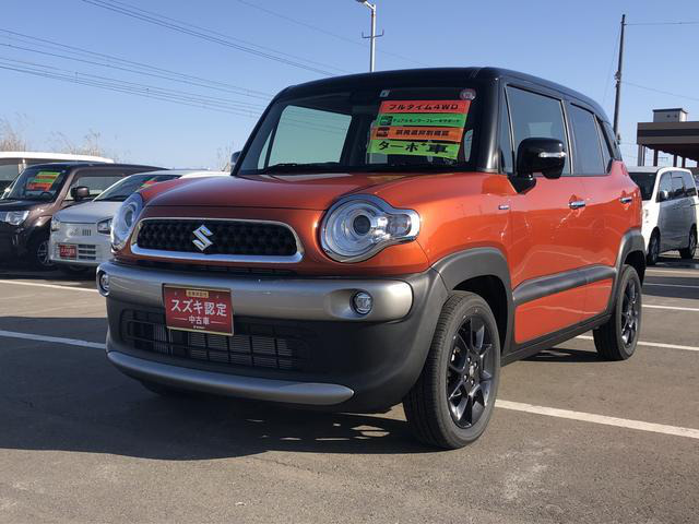 中古車 スズキ クロスビー 1 0 ハイブリッド Hybrid Mz 4wd ターボ車 衝 の中古車詳細 763km オレンジ 秋田県 178万円 中古車情報 中古車検索なら 車選びドットコム 車選び Com