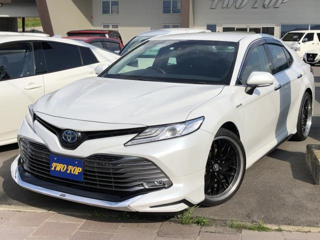中古車 トヨタ カムリハイブリッド 2 5 G モデリスタエアロ 純正レザー調シートカバー の中古車詳細 15 100km パール 香川県 298万円 中古車情報 中古車検索なら 車選びドットコム 車選び Com