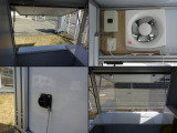 左&後ろ販売窓口 2層シンク 給排水タンク・100L 換気扇 LEDルームランプ アクリ