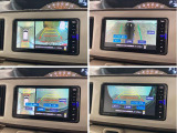 パノラマモニター☆車両の前後左右に搭載した4つのカメラにより、クルマを真上から見ているような映像を表示します♪運転席から確認しにくい車両周囲の状況を把握でき、安心です♪