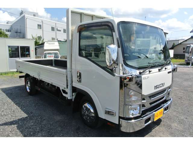 中古車 いすゞ エルフ 標準ロング全低床 高鳥居仕様 メッキ架装 積載2