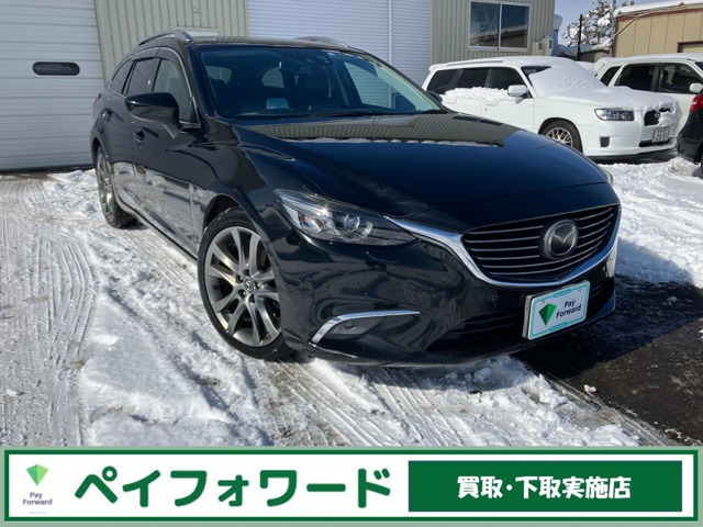 アテンザワゴン 2.2 XD Lパッケージ 4WD 黒革 後期型 LEDライト 純正19インチAW