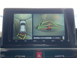 真上から見下ろしたような視点で車とその周囲を確認出来る画面と、車両後方を映し出すバックモニター画面の2つを表示してくれます。