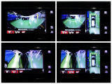 【マルチビューカメラ】4つのカメラで撮影された映像を合成し、クルマの全周をモニターに映し出します!