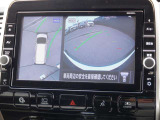 アラウンドビューモニター。クルマを上空から見下ろしているかのような映像で、駐車の際、周囲の安全を確認できます!