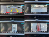 【サラウンドカメラシステム】車載カメラにて、車を真上から見下ろしている映像をディスプレイに表示。狭い場所での駐車などに役立ちます。