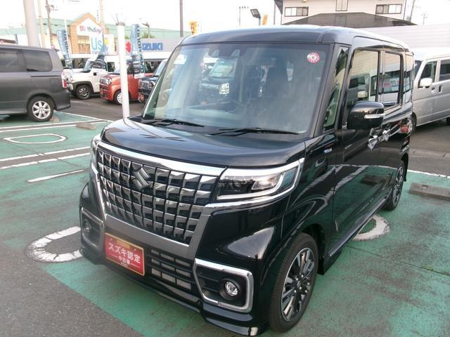 中古車 スズキ スペーシアカスタム ハイブリッド(HYBRID) XSターボ 4WD の中古車詳細 (3,000km, クロ, 岩手県, 198万円)  | 中古車情報・中古車検索なら【車選びドットコム（車選び.com）】