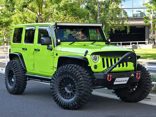 ラングラー アンリミテッド サハラ 4WD フルCUSTOM 社外バンパ- PRO-COMP17in ナビ