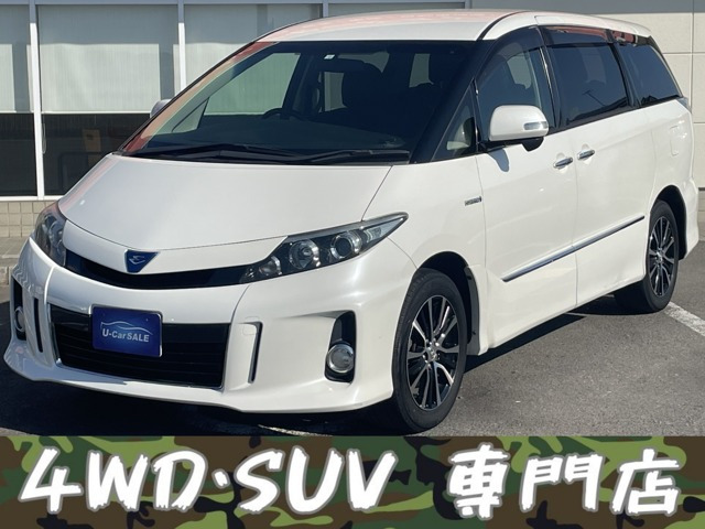 中古車 トヨタ エスティマハイブリッド 2.4 アエラス 4WD ナビ 後席モニター ETC AC100V電源 席カバ- の中古車詳細  (136,000km, パールホワイト, 埼玉県, 99.9万円) | 中古車情報・中古車検索なら【車選びドットコム（車選び.com）】