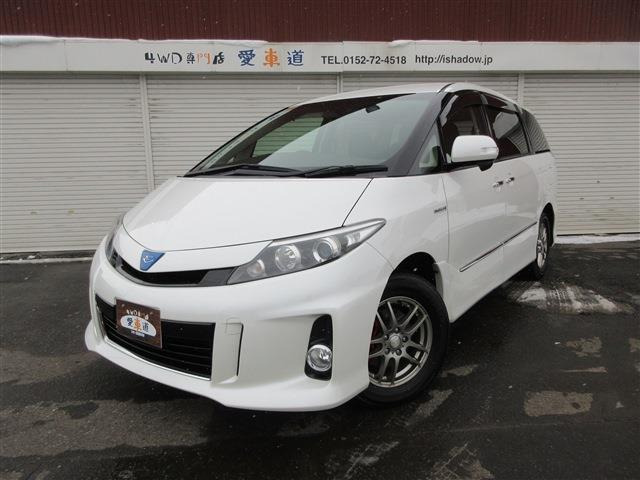 エスティマハイブリッド 2.4 アエラス 4WD 7人乗り AftermarketナビTV Bluetooth FDモニター