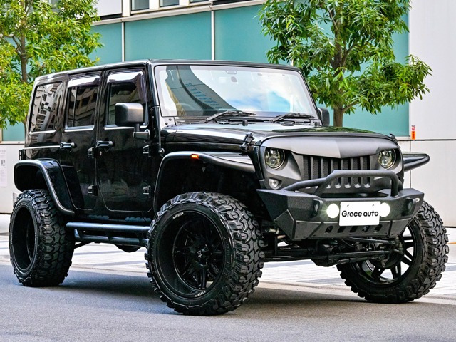 ラングラー アンリミテッド サハラ 4WD RBP22in リフトUP 社外マフラ- 社外バンパ-