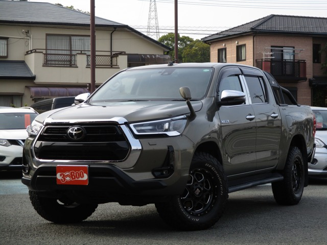 ハイラックス 2.4 Z ディーゼル 4WD 社外9型SDナビ 社外17AW GRスポーツバー