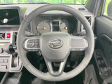 【純正革巻きステアリング】上質な革を使用することで、手にしっかり馴染みとても運転しやすいハンドルです♪