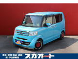 27年 N-BOX G-L 車検8年3 両側パワースライドドア 純正8インチナビ/フルセグTV/Bluetooth接続/Bカメラ ドラレコ ETC 純正OPアルミ ローダウン