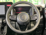 【純正革巻きステアリング】上質な革を使用することで、手にしっかり馴染みとても運転しやすいハンドルです♪
