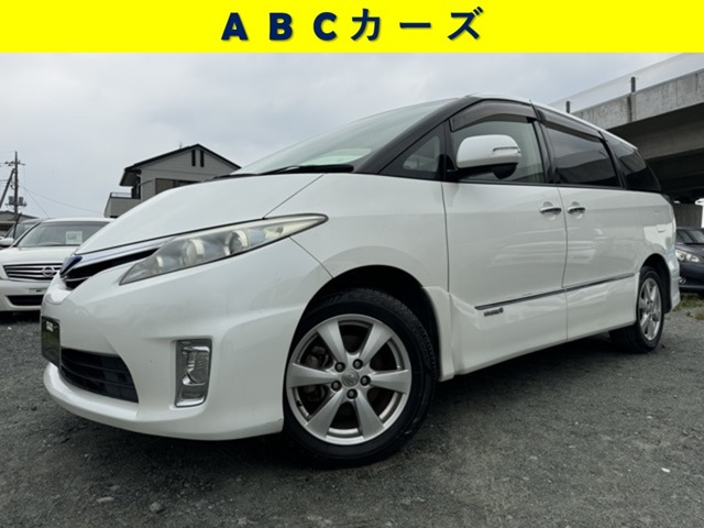 エスティマハイブリッド 2.4 X 4WD ナビ Bカメラ DVD ETC 電動ドア