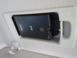 ETC車載機は専用ボックスにてバイザー裏に隠れて装着されております。