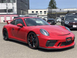 ポルシェ911GT3 スポーツクロノパッケージ カーマインレッド フロントリフト クラブスポーツパッケージ スポーツバケットシート スポーツエグゾースト ナビ バックカメラ ETC