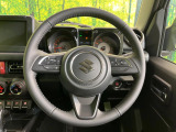 【純正革巻きステアリング】上質な革を使用することで、手にしっかり馴染みとても運転しやすいハンドルです♪