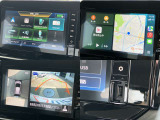 純正オプションの9インチディスプレイオーディオです。AppleCarPlay・AndroidAuto対応です。アラウンドビューモニターが映ります。