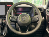 【純正革巻きステアリング】上質な革を使用することで、手にしっかり馴染みとても運転しやすいハンドルです♪