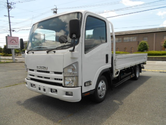エルフ3.0 ワイド ロング フルフラットロー  ディーゼル荷台内寸約433x199鉄板張全塗装済