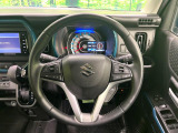 【純正革巻きステアリング】上質な革を使用することで、手にしっかり馴染みとても運転しやすいハンドルです♪