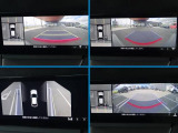 クルマを上方から俯瞰したような形で確認できる360度ビューモニター。こちらを使えば、クルマ周辺の障害物や駐車場のライン、すれ違いざまの側溝の位置なども確認できるので、日々の運転に安心をプラスしてくれま