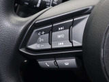 ステアリング左側にはオーディオコントロールスイッチを搭載。走行中でも簡単に音量の上げ下げ、曲の送り戻し、モードの切り替えが可能です。クイックに切り替えてお好みの音楽で楽しいドライブを!