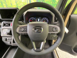 【純正革巻きステアリング】上質な革を使用することで、手にしっかり馴染みとても運転しやすいハンドルです♪