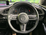【純正革巻きステアリング】上質な革を使用することで、手にしっかり馴染みとても運転しやすいハンドルです♪