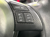 【クルーズコントロール】高速道路もラクラク走行。アクセルを離しても一定速度で走行ができ、長距離運転時の負担を軽減!加速・減速も簡単なスイッチ操作で調整できます。