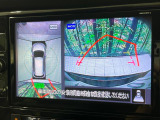 【アラウンドビューモニター】専用のカメラにより、上から見下ろしたような視点で360度クルマの周囲を確認することができます☆死角部分も確認しやすく、狭い場所での切り返しや駐車もスムーズに行えます。