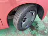 タイヤサイズは155/65R14純正スチールホイル、キャップ付き!(夏タイヤ装着)冬タイヤ、ホイール注文も承っております☆