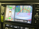 【アラウンドビューモニター】専用のカメラにより、上から見下ろしたような視点で360度クルマの周囲を確認することができます☆死角部分も確認しやすく、狭い場所での切り返しや駐車もスムーズに行えます。