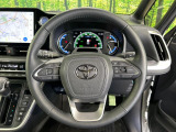 【純正革巻きステアリング】上質な革を使用することで、手にしっかり馴染みとても運転しやすいハンドルです♪