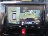 (全周囲モニター)車を上から見たような映像で死角もバッチリ確認できます。