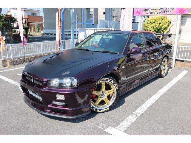 スカイライン2.5 25GT ターボ紫全塗装 5MTターボ 外フルエアロ Rスポ