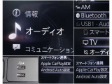 【スマホ連携も♪】 BluetoothやUSBは勿論、オプションのTV搭載!またスマホのアプリの一部がコネクトで使用できるアップルカープレイ、アンドロイドオートにも対応♪