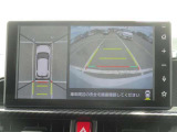 パノラミックビューモニター&バックモニター♪車両の前後左右に搭載した4つのカメラの映像を合成し、車を真上から見ているような映像を表示♪