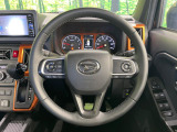 【純正革巻きステアリング】上質な革を使用することで、手にしっかり馴染みとても運転しやすいハンドルです♪