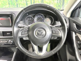 【純正革巻きステアリング】上質な革を使用することで、手にしっかり馴染みとても運転しやすいハンドルです♪