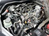 ピカピカのエンジンルームは専用洗浄剤で汚れを除去!樹脂部品はコーティングで仕上げています。