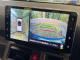 【パノラマモニター】前後左右のカメラの映像をモニターに表示。真上から見ているような視点で周囲を確認できます。