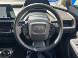 【純正革巻きステアリング】上質な革を使用することで、手にしっかり馴染みとても運転しやすいハンドルです♪